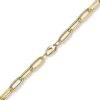 9mm Phantasie Armband Armkette aus 585 Gold Gelbgold matt/glänzend 20cm