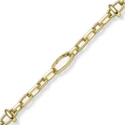 16mm Phantasie-Armband Armkette aus 585 Gold Gelbgold 21cm
