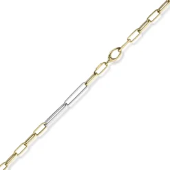 5mm Phantasie Armband Armkette aus 585 Gold Gelbgold Weißgold vierkant 21cm