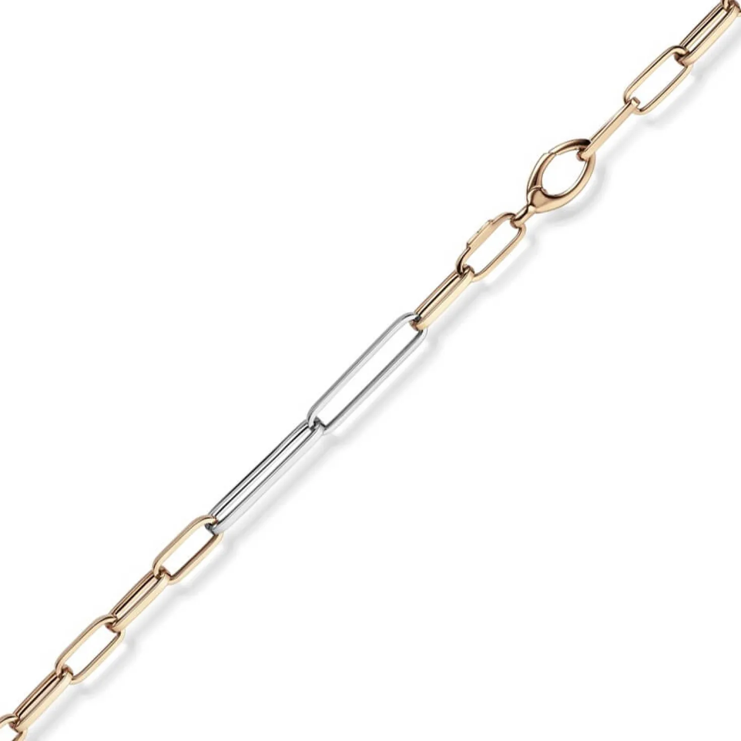 5mm Phantasie Armband Armkette aus 585 Gold Weißgold Rotgold vierkant 19cm