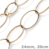 24mm Phantasie Armband Armkette aus 585 Gold Rotgold matt glänzend 20cm