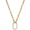 8mm Phantasie Halskette Collier mit Dekoelement 28x49mm 585 Gold Gelbgold 55cm