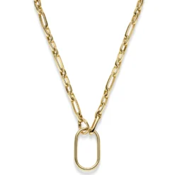 8mm Phantasie Halskette Collier mit Dekoelement 28x49mm 585 Gold Gelbgold 55cm