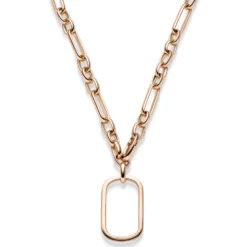 11mm Phantasie Halskette Collier mit Dekoelement 33x51mm 585 Gold Rotgold 55cm