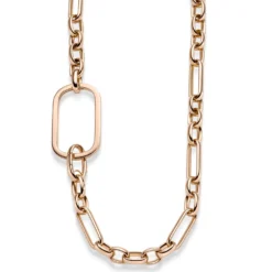 11mm Phantasie Halskette Collier mit Dekoelement 33x51mm 585 Gold Rotgold 55cm