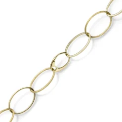 24mm Phantasie Kette Collier aus 585 Gold Gelbgold matt glänzend 50cm