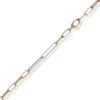 5mm Phantasie Kette Collier aus 585 Gold Weißgold Rotgold vierkant 45cm