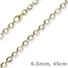 6,5mm Phantasie-Kette Collier 585 Gold Gelbgold Weißgold bicolor 45cm glänzend