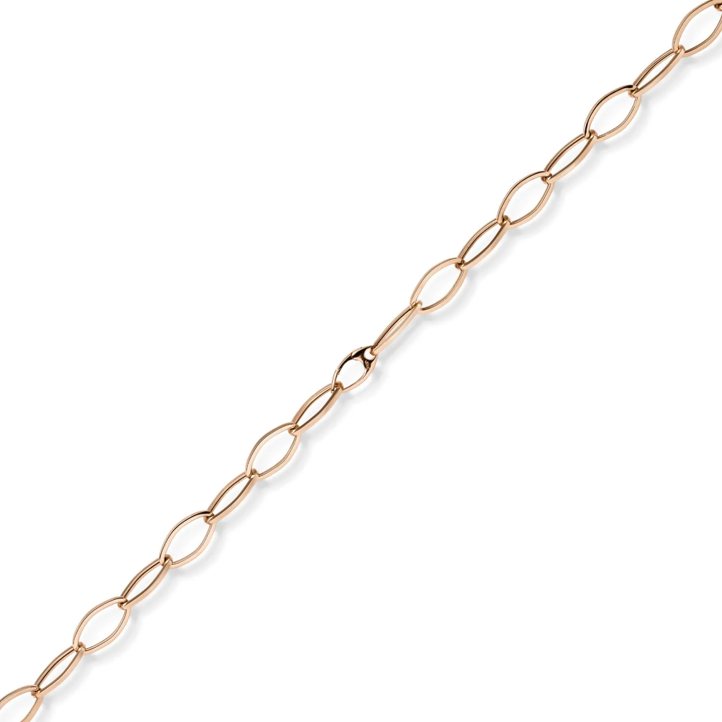 12mm Phantasie-Kette Halskette Collier aus 585 Gold Rotgold glänzend 50cm