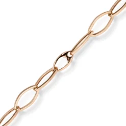 12mm Phantasie-Kette Halskette Collier aus 585 Gold Rotgold glänzend 45cm