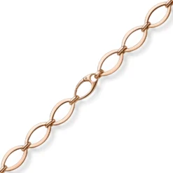 12,5mm Phantasie-Kette Halskette ovale Kettenglieder 585 Gold Rotgold 45cm