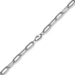 9mm Phantasie Kette Halskette Collier aus 585 Gold Weißgold matt/glänzend 50cm