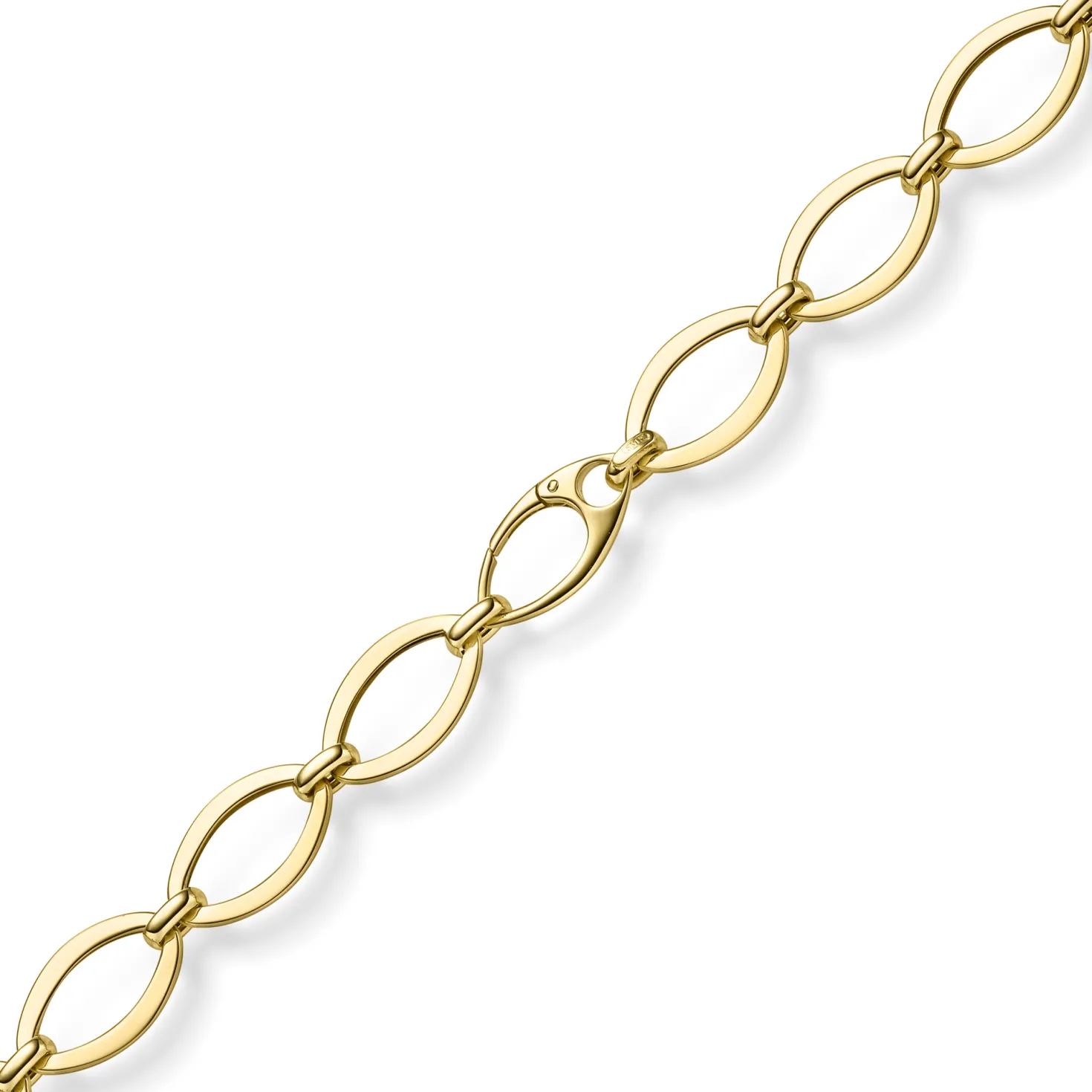 12,5mm Phantasie-Kette Halskette ovale Kettenglieder 585 Gold Gelbgold 50cm