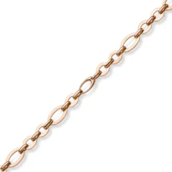 18,5mm Phantasie-Kette Halskette ovale Kettenglieder 585 Gold Rotgold 45cm