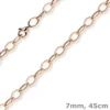 7mm Phantasie-Kette Halskette Collier aus 585 Gold Rotgold glänzend 45cm