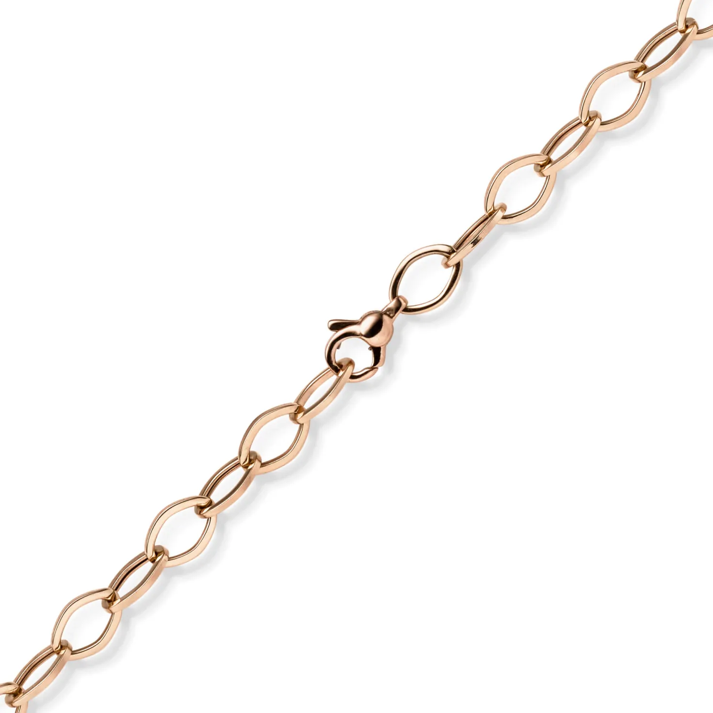 7mm Phantasie-Kette Halskette Collier aus 585 Gold Rotgold glänzend 45cm