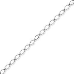 12,5mm Phantasie-Kette Halskette ovale Kettenglieder 585 Gold Weißgold 45cm