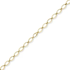 12,5mm Phantasie-Kette Halskette ovale Kettenglieder 585 Gold Gelbgold 45cm