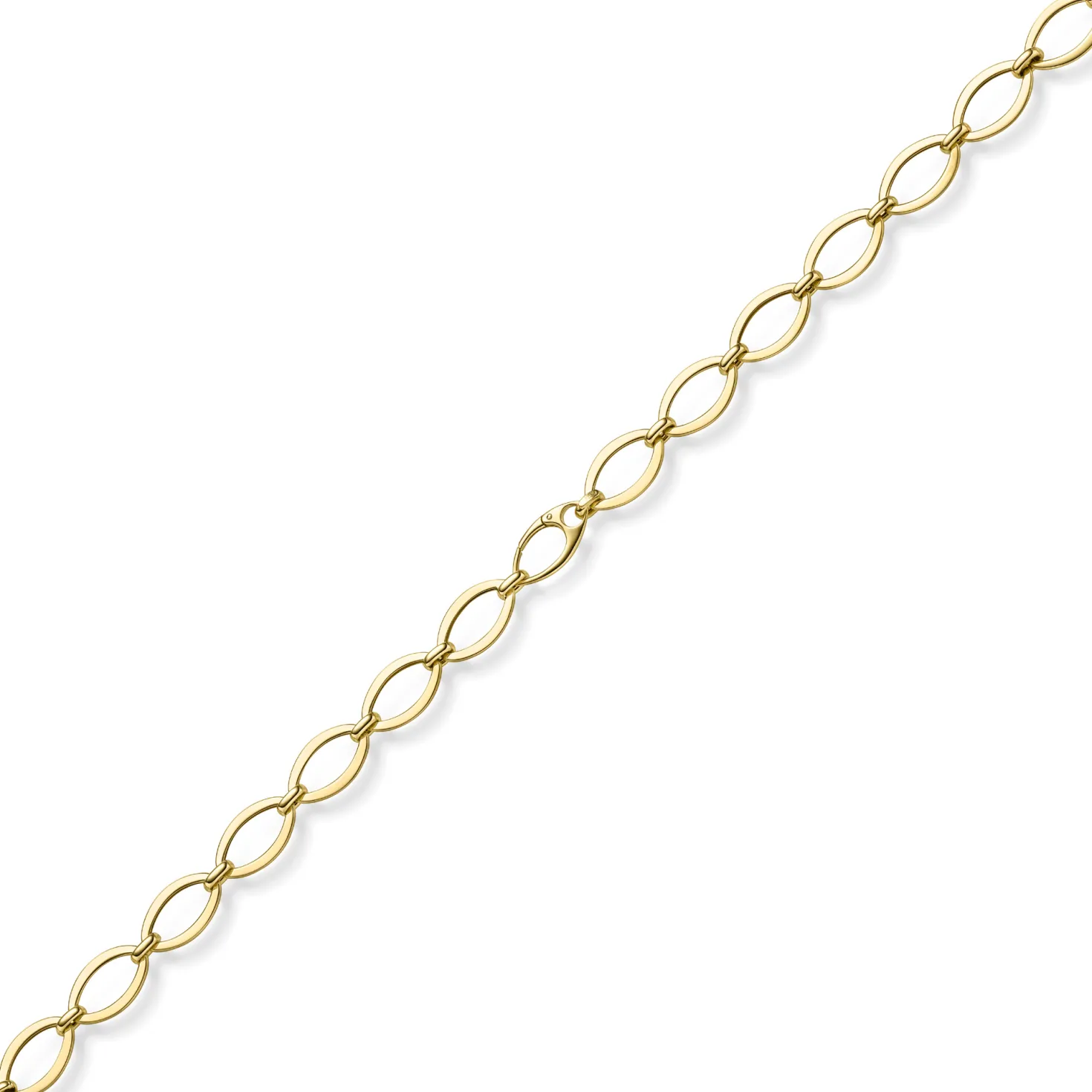 12,5mm Phantasie-Kette Halskette ovale Kettenglieder 585 Gold Gelbgold 45cm