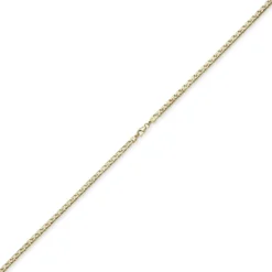 4mm Phantasiekette Kette Collier Halskette, 585 Gold Gelbgold, glänzend, 50cm