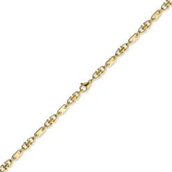 5,5mm Platte-Steigbügel Kette Collier Halskette, 585 Gold Gelbgold, 60cm