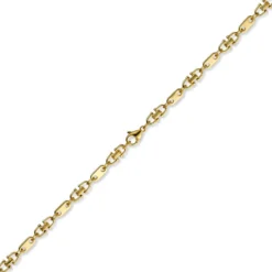 5,5mm Platte-Steigbügel Kette Collier Halskette, 750 Gold Gelbgold, 55cm
