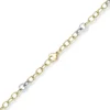 9,5mm Ringel-Armband Armkette aus 585 Gold Gelbgold Weißgold bicolor 19cm