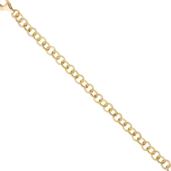 5,8mm Ringel Armband Rundankerarmband aus 925 Silber gelbgold vergoldet, 19cm