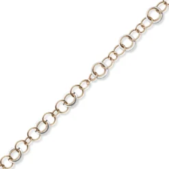 20mm Ringkette Phantasie-Armband Armkette aus 585 Gold Weißgold Rotgold 21cm