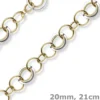 20mm Ringkette Phantasie-Armband Armkette aus 585 Gold Gelbgold Weißgold 21cm