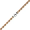 12mm Rundanker Armband Armkette aus 585 Gold Rotgold & Weißgold, 19cm