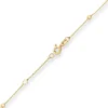 1mm Rund-Ankerkette Armband Kugel aus 375 Gold Gelbgold 19cm mit Zwischenöse