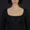 1,5mm Rund-Ankerkette aus 750 Gold Rotgold Kette Collier Halskette, 80cm