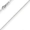 1,5mm Rund-Ankerkette aus 750 Gold Weißgold Kette Collier Halskette, 70cm