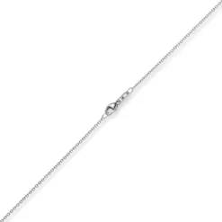 1,1mm Rund-Ankerkette aus 750 Gold Weißgold Kette Collier Halskette, 70cm