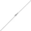 1,1mm Rund-Ankerkette aus 750 Gold Weißgold Kette Collier Halskette, 36cm