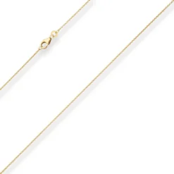 1,1mm Rund-Ankerkette Collier Halskette aus 375 Gold Gelbgold 36cm