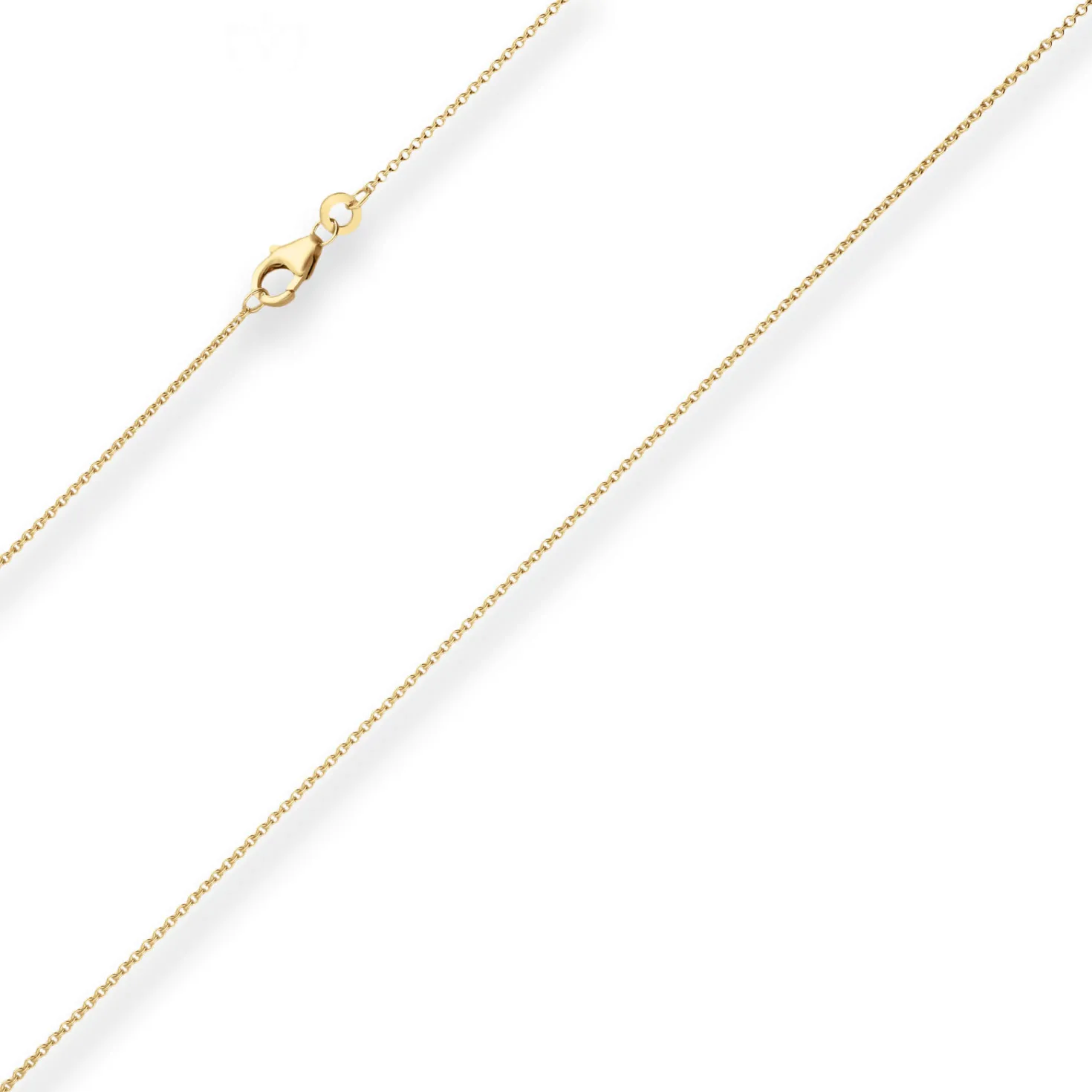 1,1mm Rund-Ankerkette Collier Halskette aus 375 Gold Gelbgold 36cm