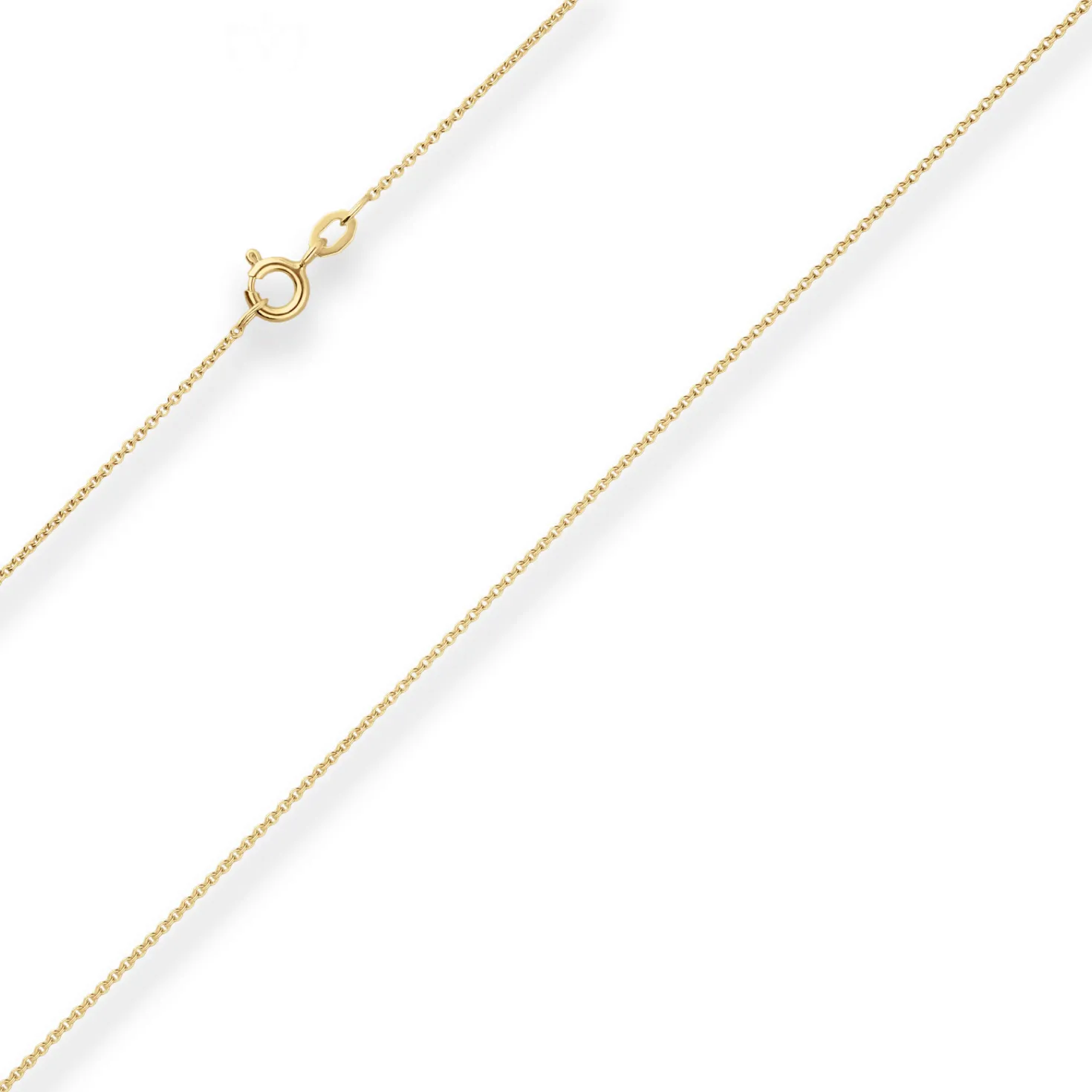 1,1mm Rund-Ankerkette Collier Halskette aus 375 Gold Gelbgold 38cm