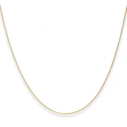 1,1mm Rund-Ankerkette Collier Halskette aus 585 Gold Gelbgold 34cm