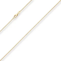 1,5mm Rund-Ankerkette Collier Halskette aus 375 Gold Gelbgold 40cm