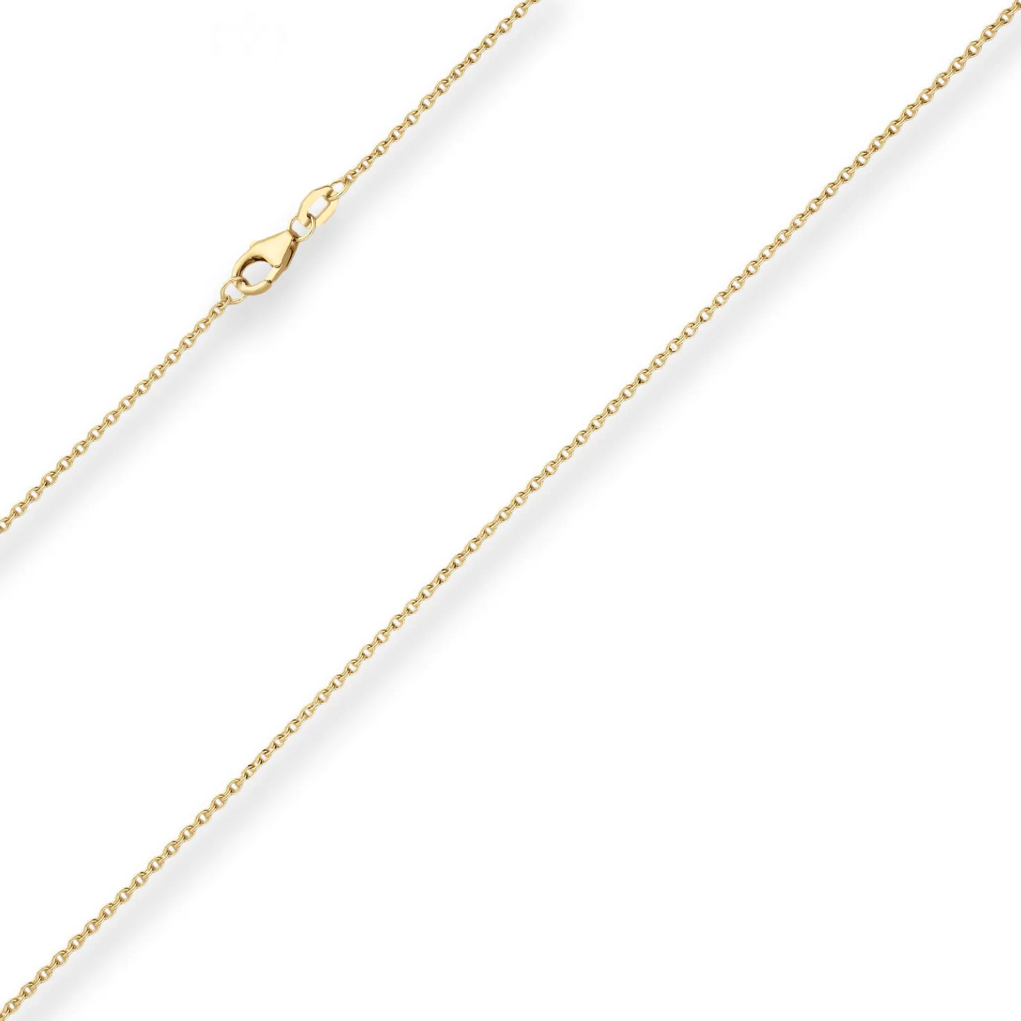1,5mm Rund-Ankerkette Collier Halskette aus 375 Gold Gelbgold 40cm