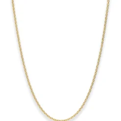 1,5mm Rund-Ankerkette Collier Halskette aus 375 Gold Gelbgold 40cm