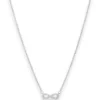 1,3mm Rund-Ankerkette Collier Infinity Halskette aus 925 Silber 42cm Zirkonia