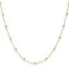 1,3mm Rund-Ankerkette Collier Kugel Halskette aus 333 Gold Gelbgold 45cm