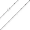 1,3mm Rund-Ankerkette Collier Kugel Halskette aus 925 Silber rhodiniert 55cm