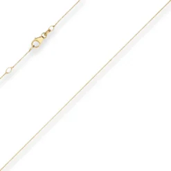 0,8mm Rund-Ankerkette Collier mit Zwischenöse aus 375 Gold Gelbgold 42cm