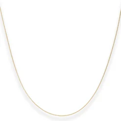 0,8mm Rund-Ankerkette Collier mit Zwischenöse aus 585 Gold Gelbgold 38cm