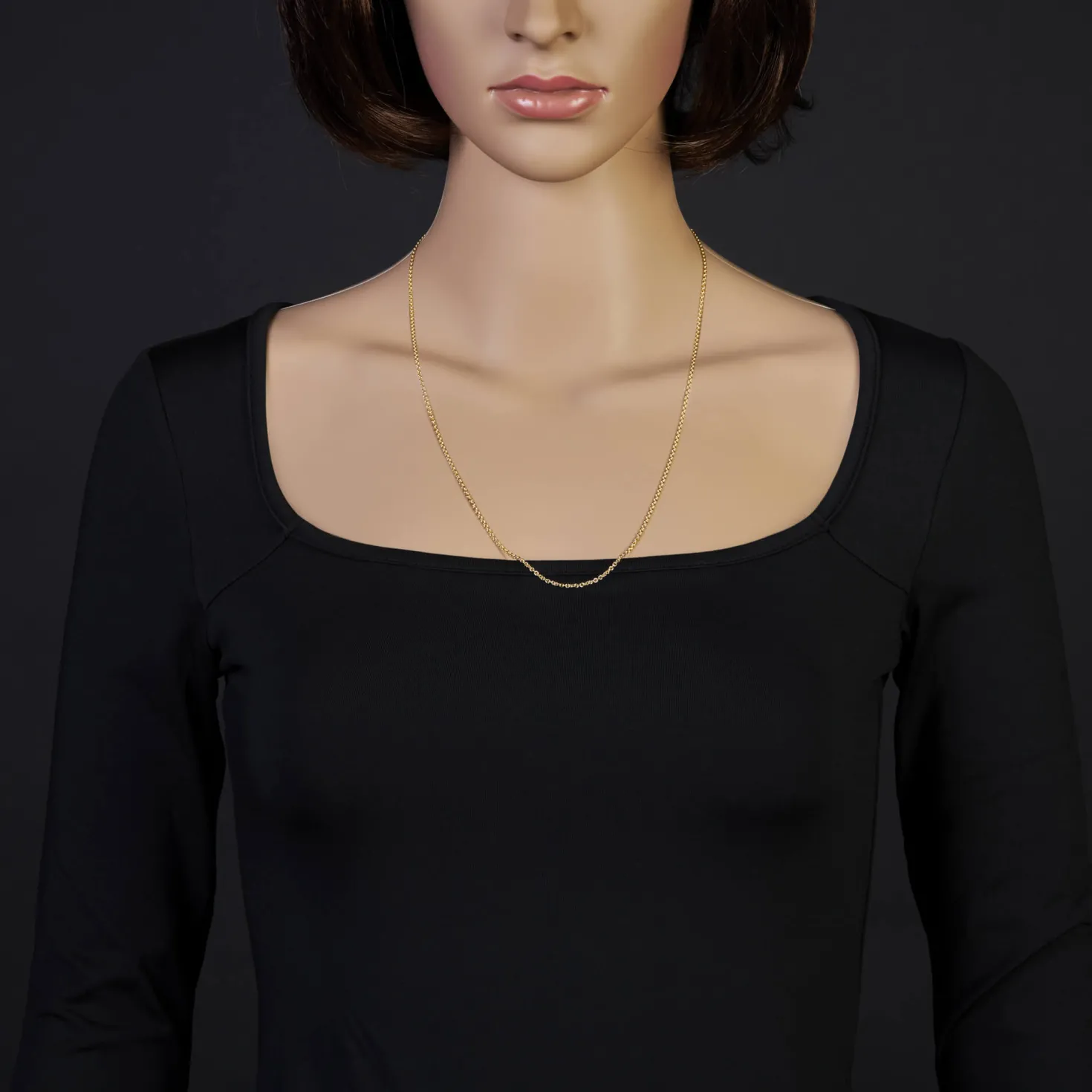 1,9mm Rund-Ankerkette 585 Gold Gelbgold Kette Collier Halskette 60cm
