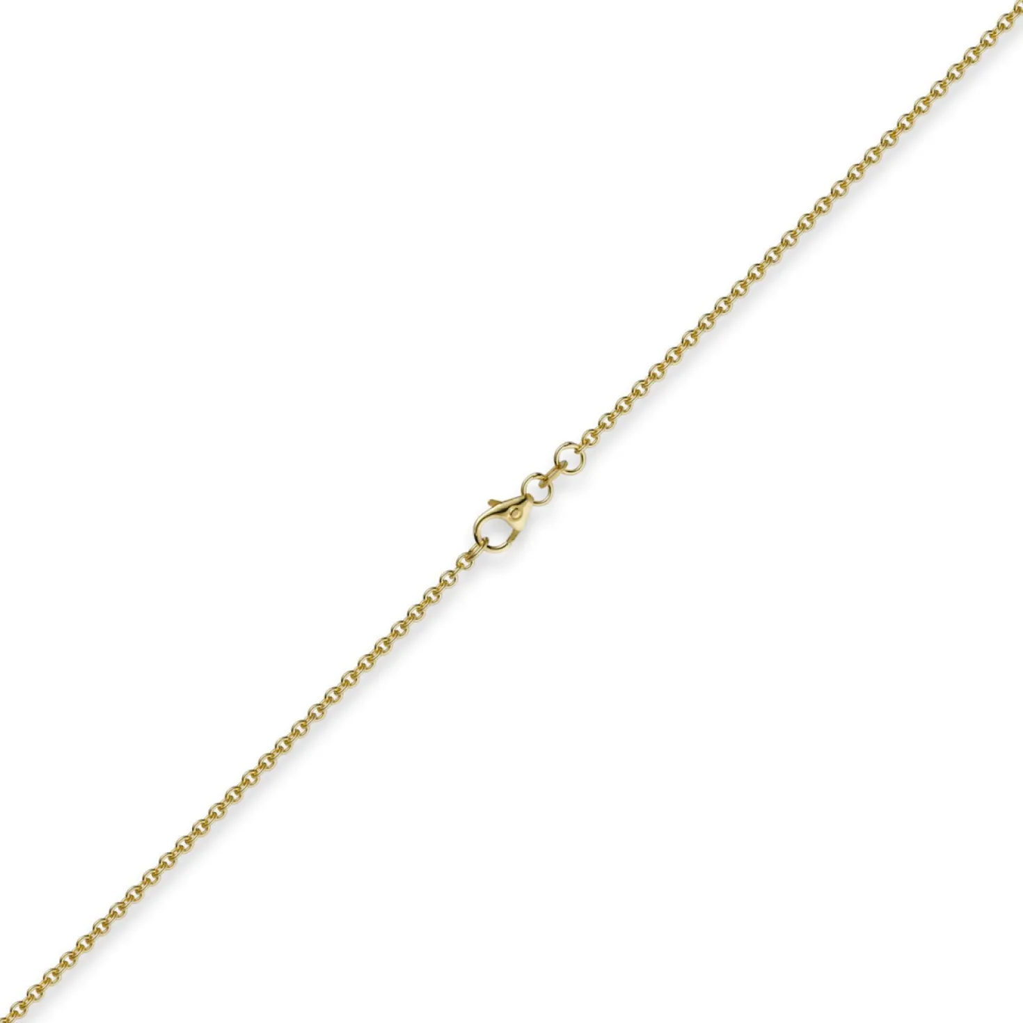 1,9mm Rund-Ankerkette 585 Gold Gelbgold Kette Collier Halskette, 80cm